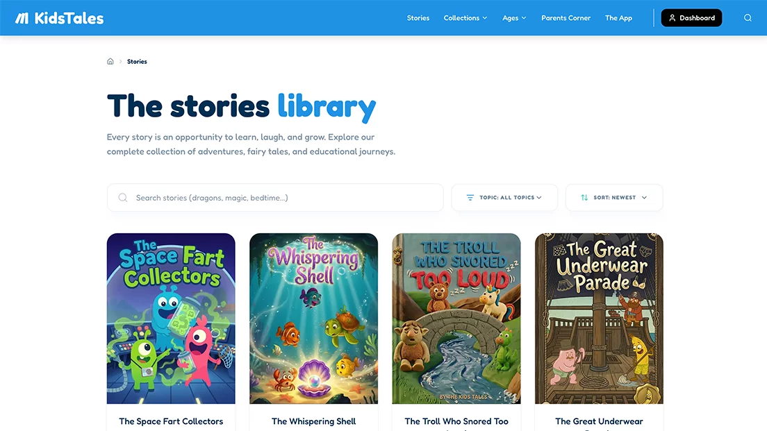 The Kids Tales story library