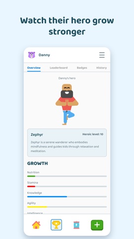 Power Pals screen: a hero growing stronger