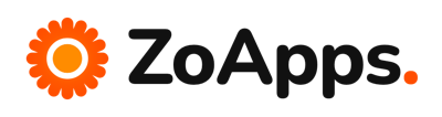 ZoApps logo with dark text